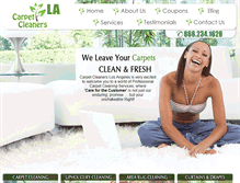 Tablet Screenshot of carpetcleaners-losangeles.com